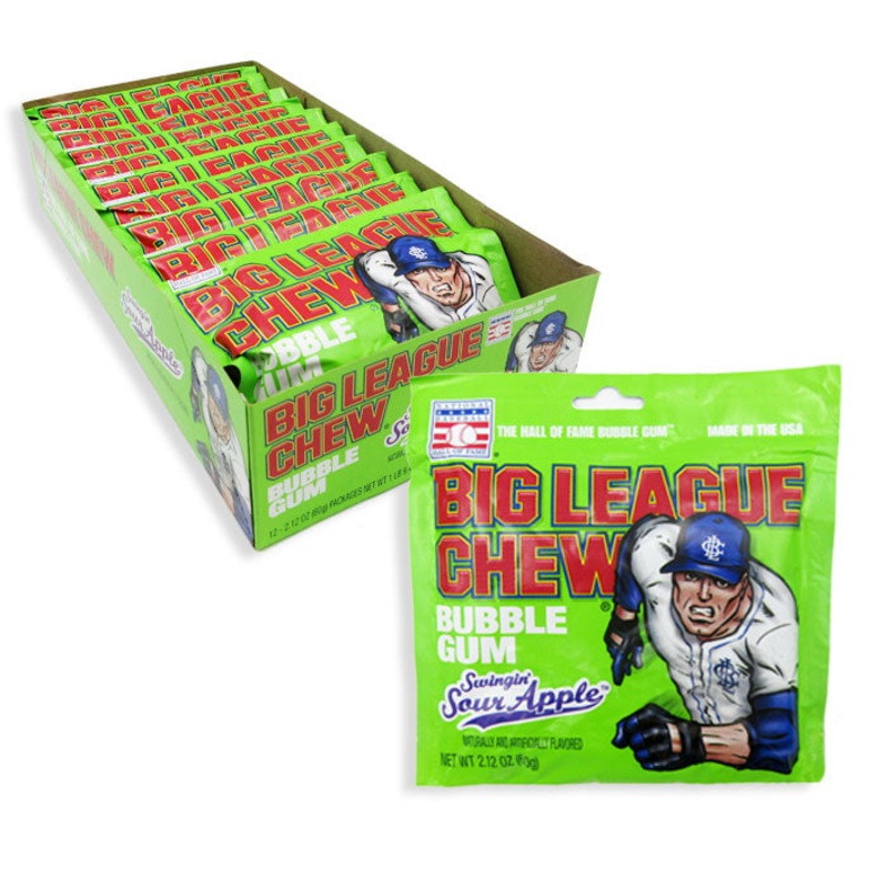 BIG LEAGUE CHEW - SOUR APPLE PEG BAG