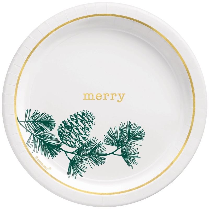 Calm & Bright Round Metallic Dessert Plates
