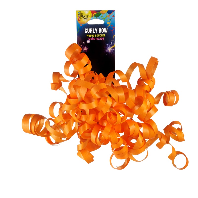 Lacquer Curly Bow-Neon Orange