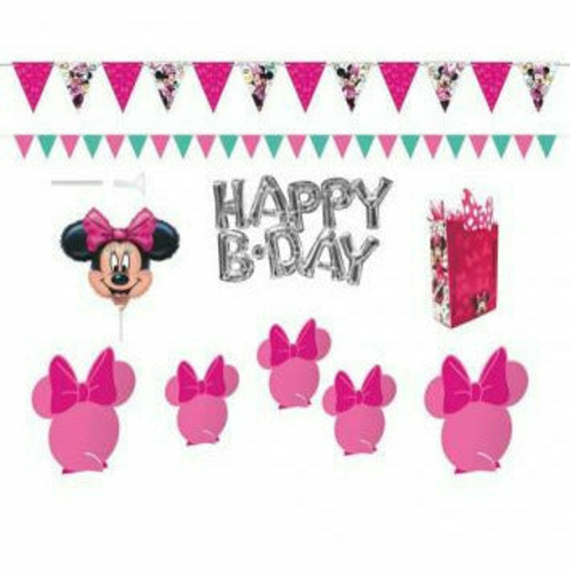 MINNIE MOUSE WALL AND TABLE DECORATING KIT