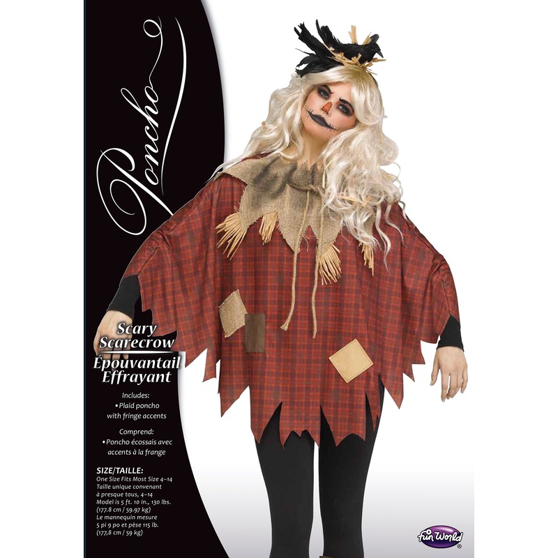Scary Crow Poncho - Adult