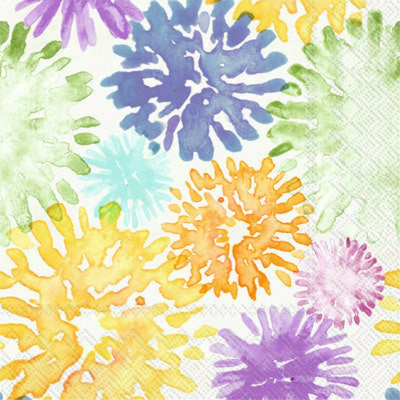 SUMMER FLORAL SPLASH LUNCH NAPKIN