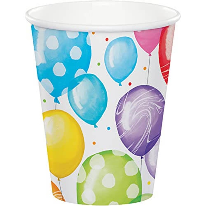 Balloon Bash Hot & Cold Paper Cups 8ct