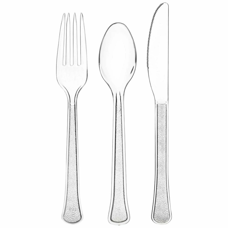 Boxed, Heavy Weight Cutlery Asst. - Clear
