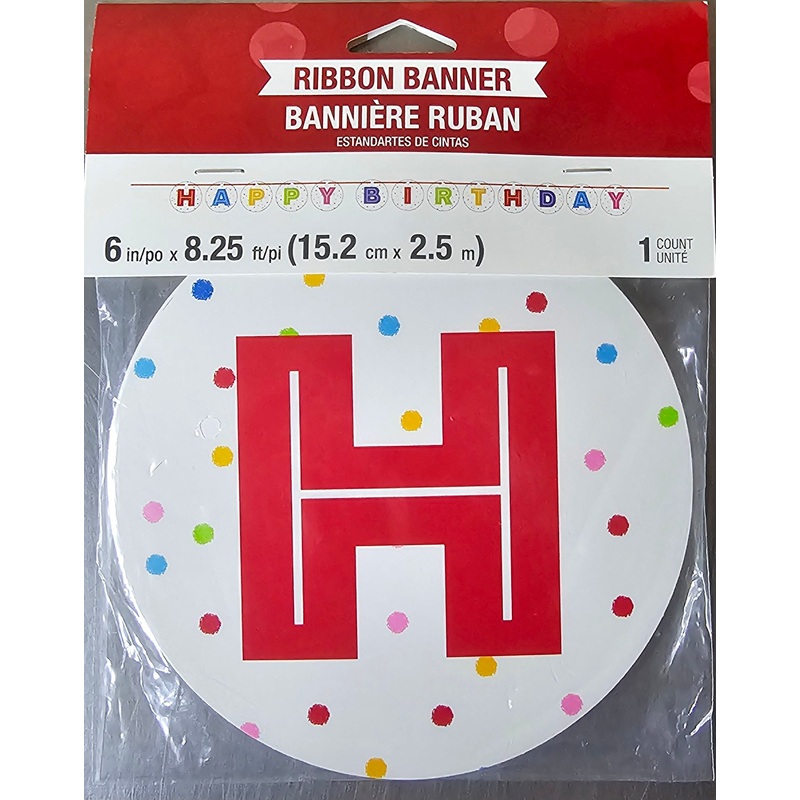 'Happy Birthday' Circle Ribbon Banner