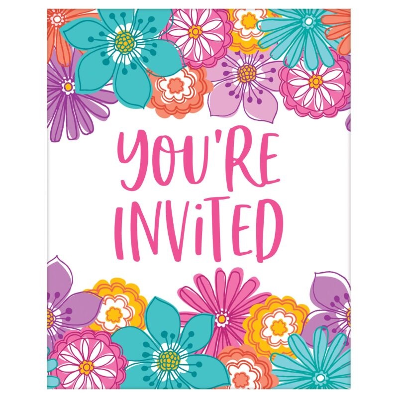 INVITATION PRETTY PETALS BIRTHDAY