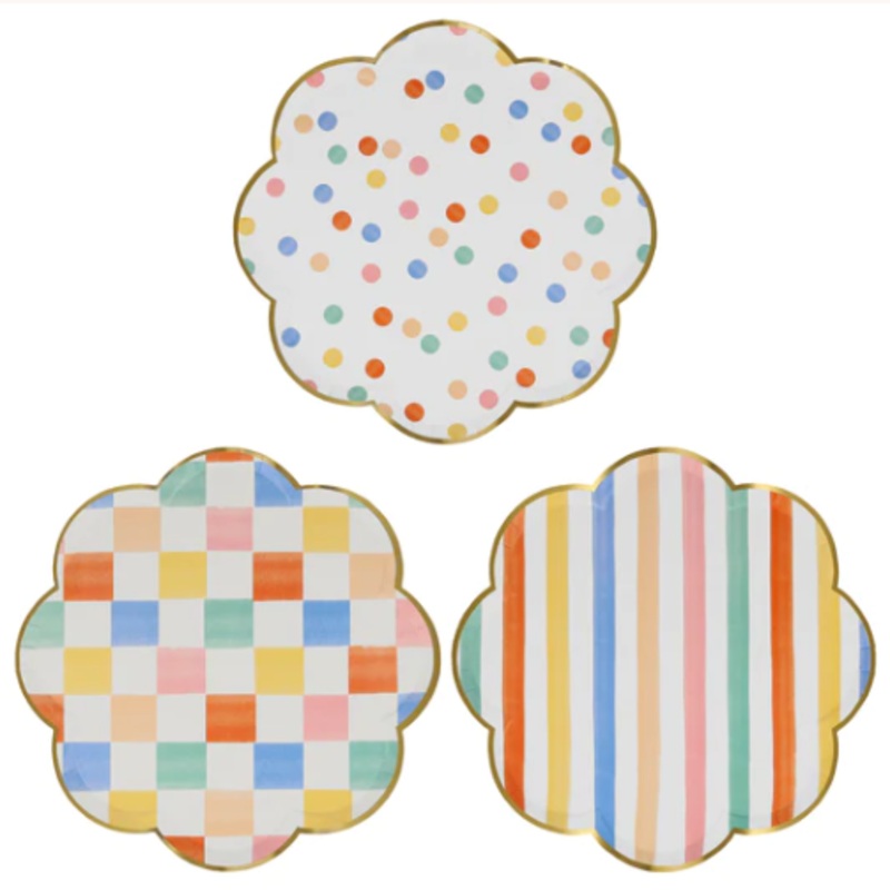 Meri Meri Colorful Pattern Side Plates