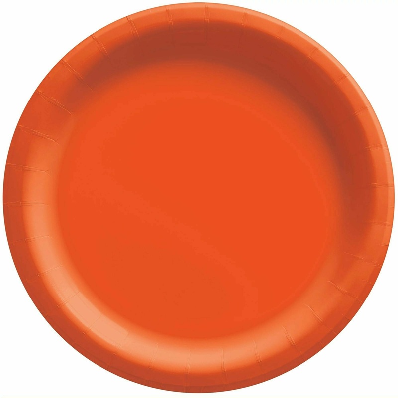 Orange Peel - 8 1/2" Round Paper Plates, 50 Ct.