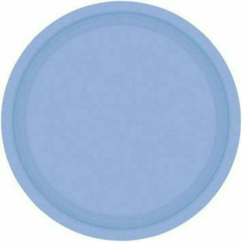 PASTEL BLUE 9" PLATE HI CT
