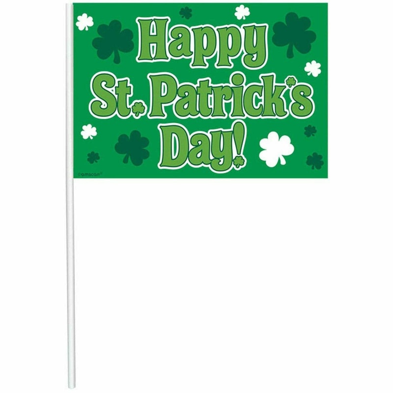 St. Patrick's Day Plastic Flags