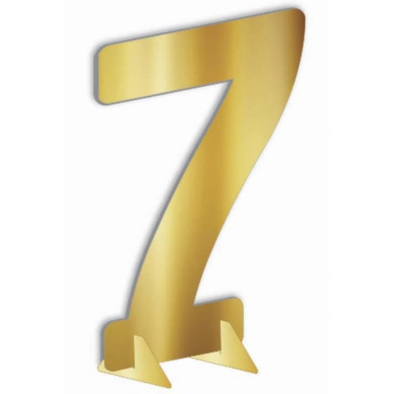 24" Gold Metallic Number 7