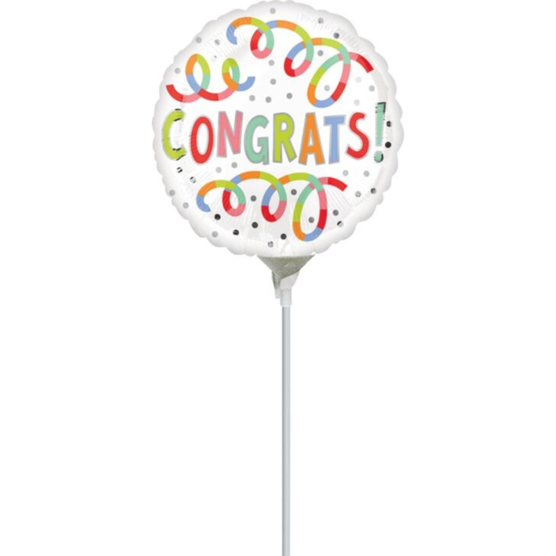 9" Congrats Swirls