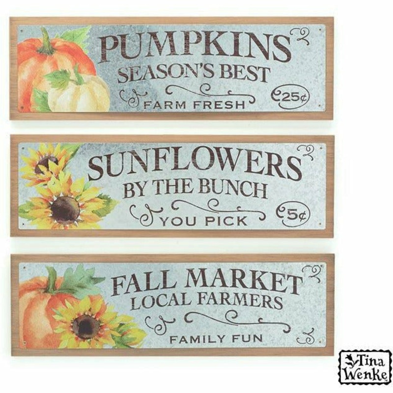 Individual and Assorted Harvest Wall Hanging Plaque