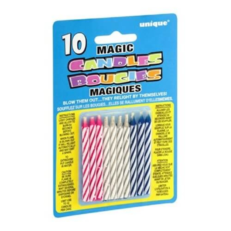 Multicolor Magic Birthday Candle 10ct