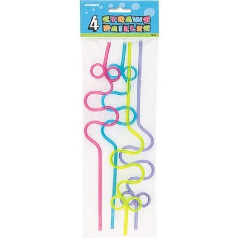 Plastic Crazy Loop Straws