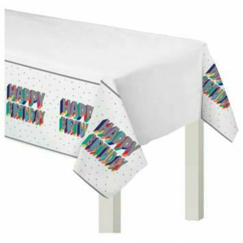 Here's To Your Birthday Plastic Table Cover