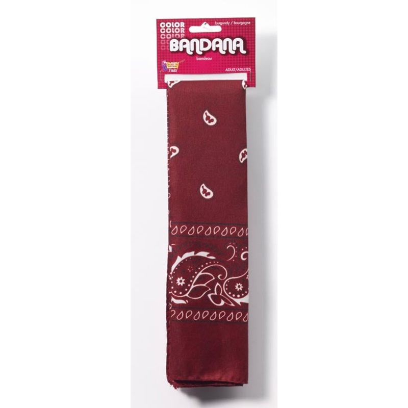 Paisley Western Bandanna Burgundy