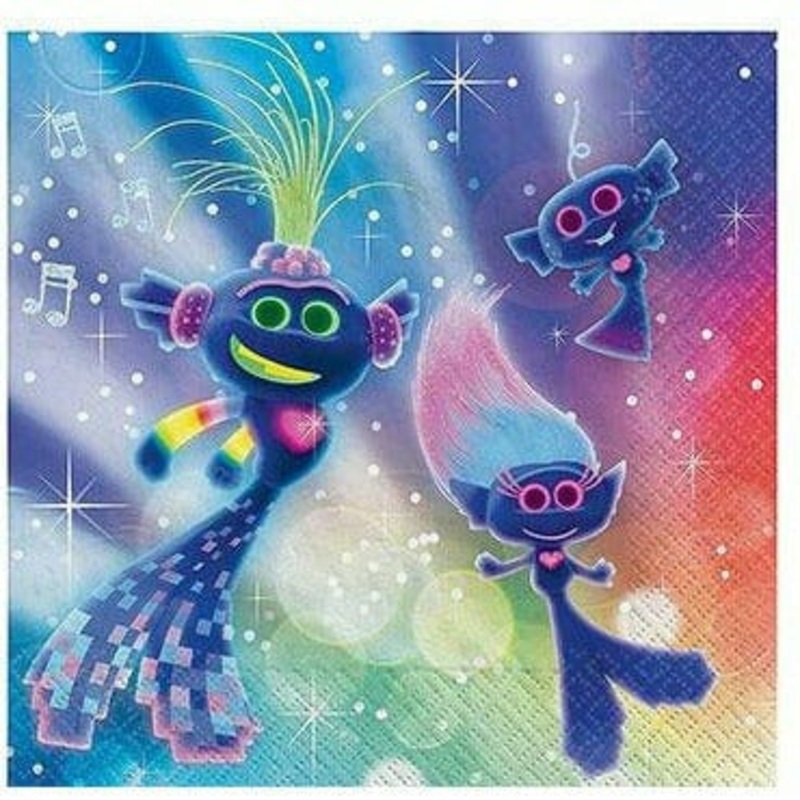 Trolls World Tour Beverage Napkins 16ct