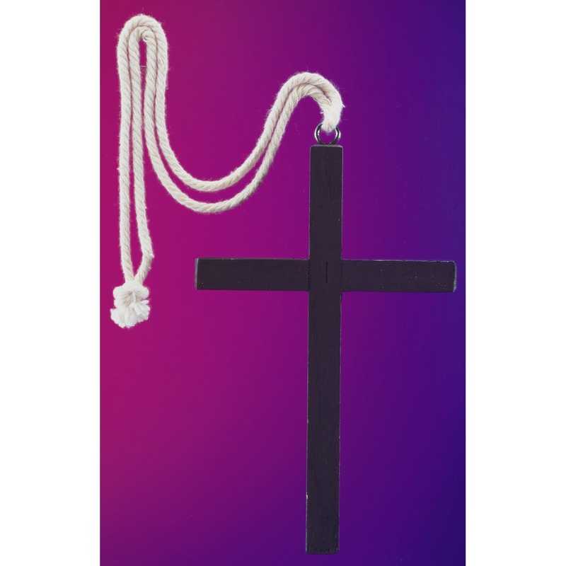 Wooden Monk Cross-Black