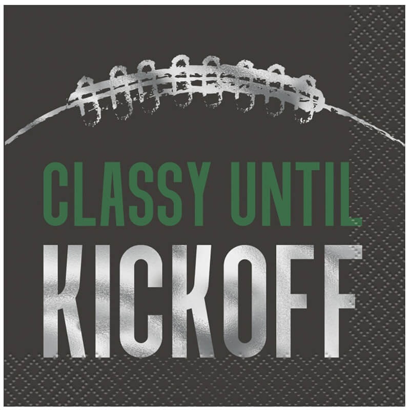 Kickoff Football "Classy Until Kickoff" Beverage Napkins 16ct
