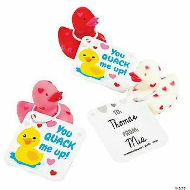Mini Rubber Duckies Valentine's Day Cards