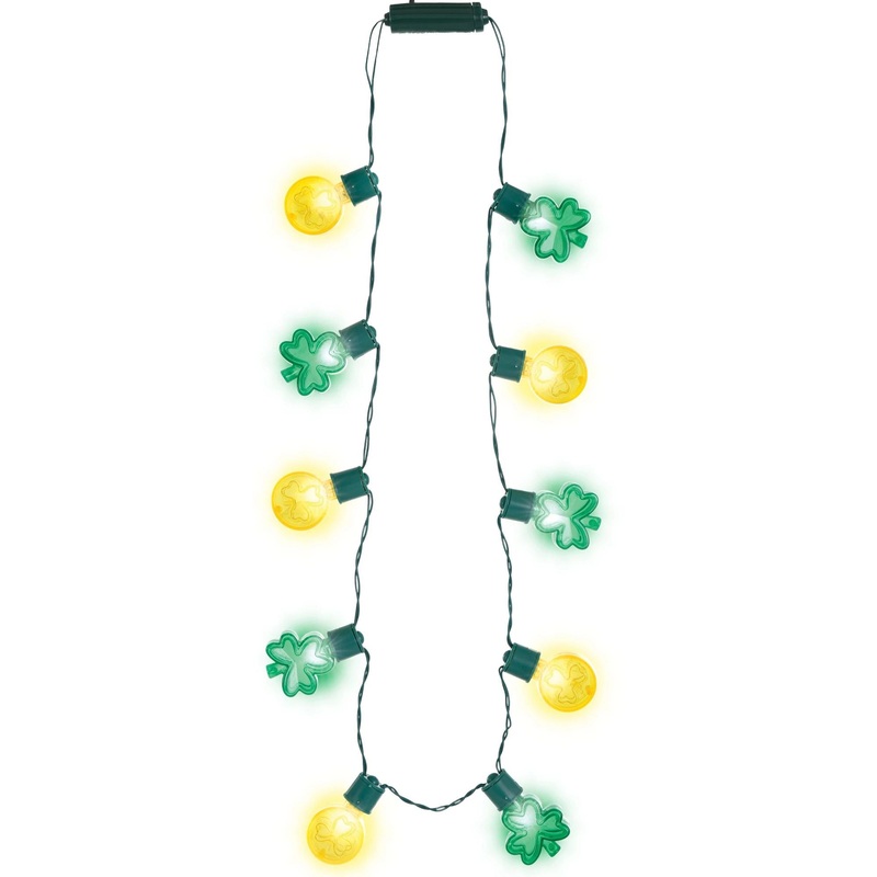 Shamrock & Coin Light Up Jumbo Necklace