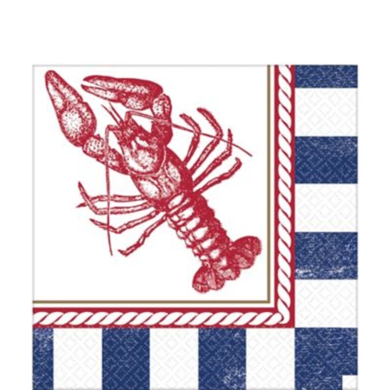 Striped Nautical Lunch Napkins 16ct