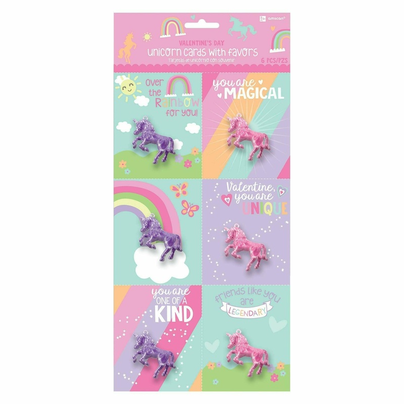 Unicorn Valentine Cards w/ Figurine