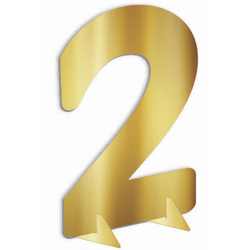 24" Gold Metallic Number 2