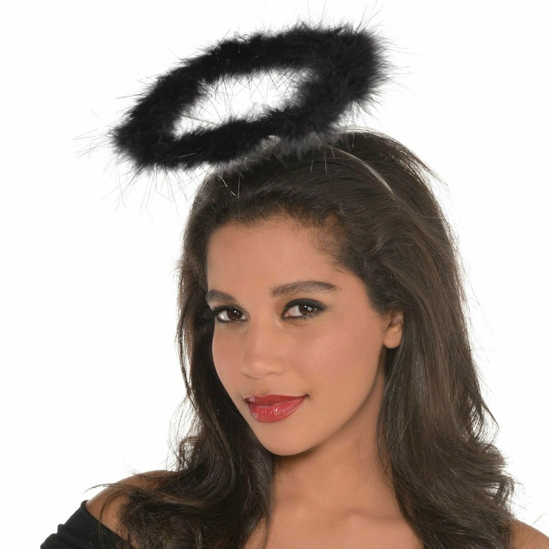 Black Marabou Halo - Standard
