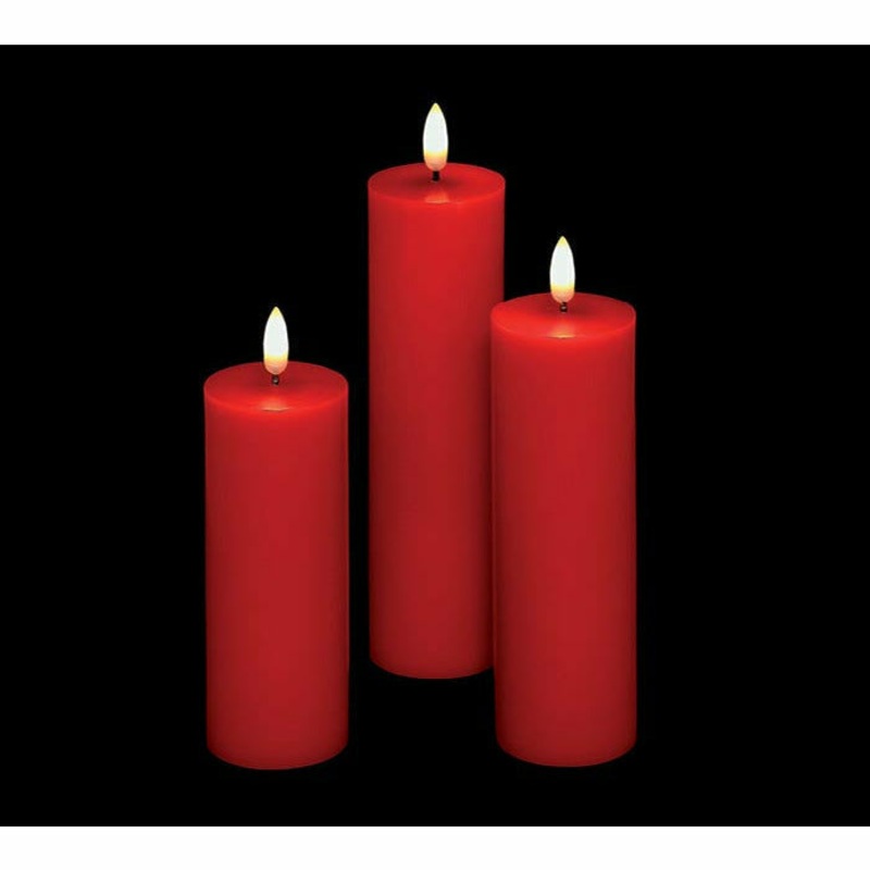 CANDLE PATRIA SET RED PILLAR