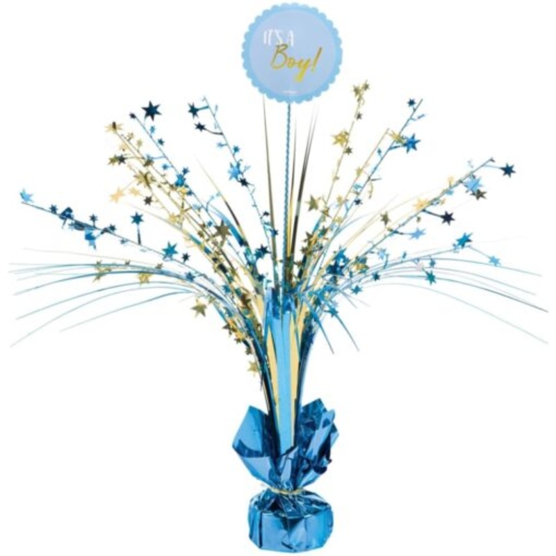 Its A Boy Blue & Gold Spray Centerpiece 18