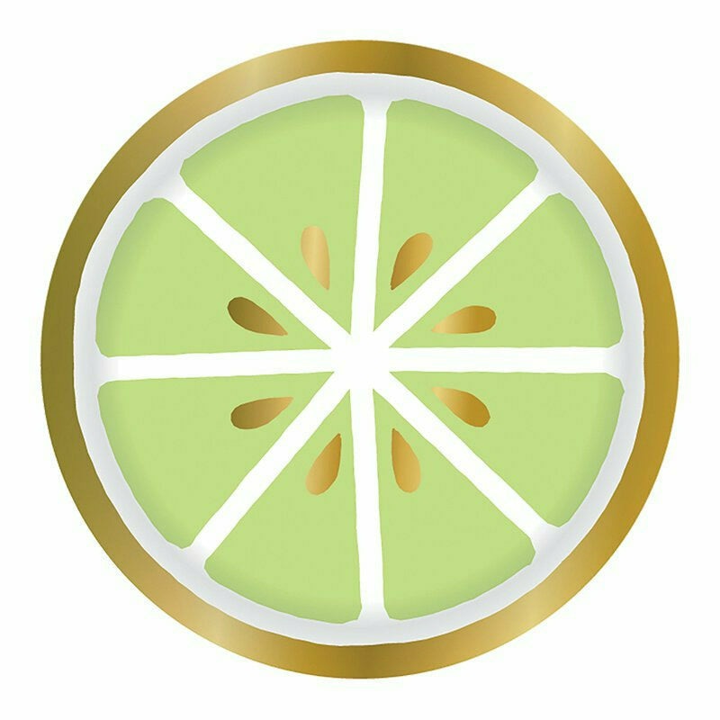 Lime Round Dessert Plate - 8 Count