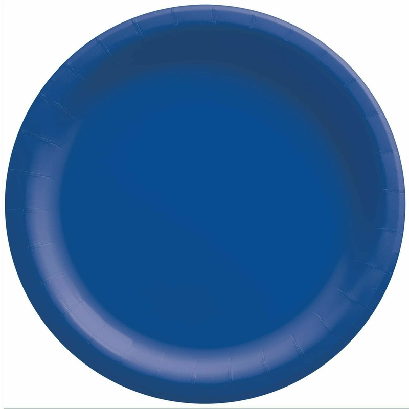 Bright Royal Blue - 8 1/2" Round Paper Plates, 50 Ct.