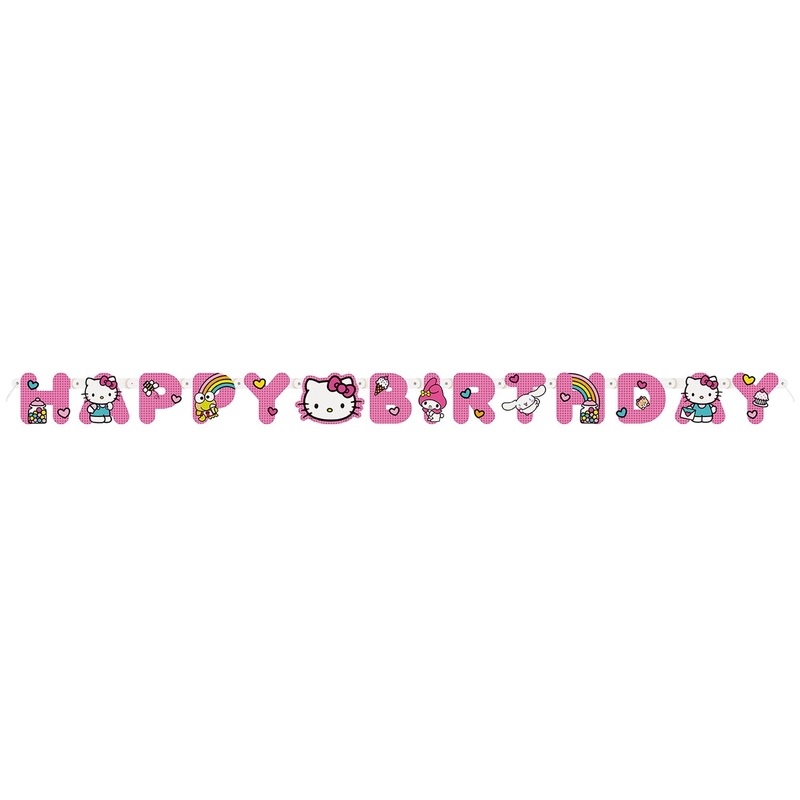 Hello Kitty and Friends Happy Birthday Jointed Banner, 1 Count