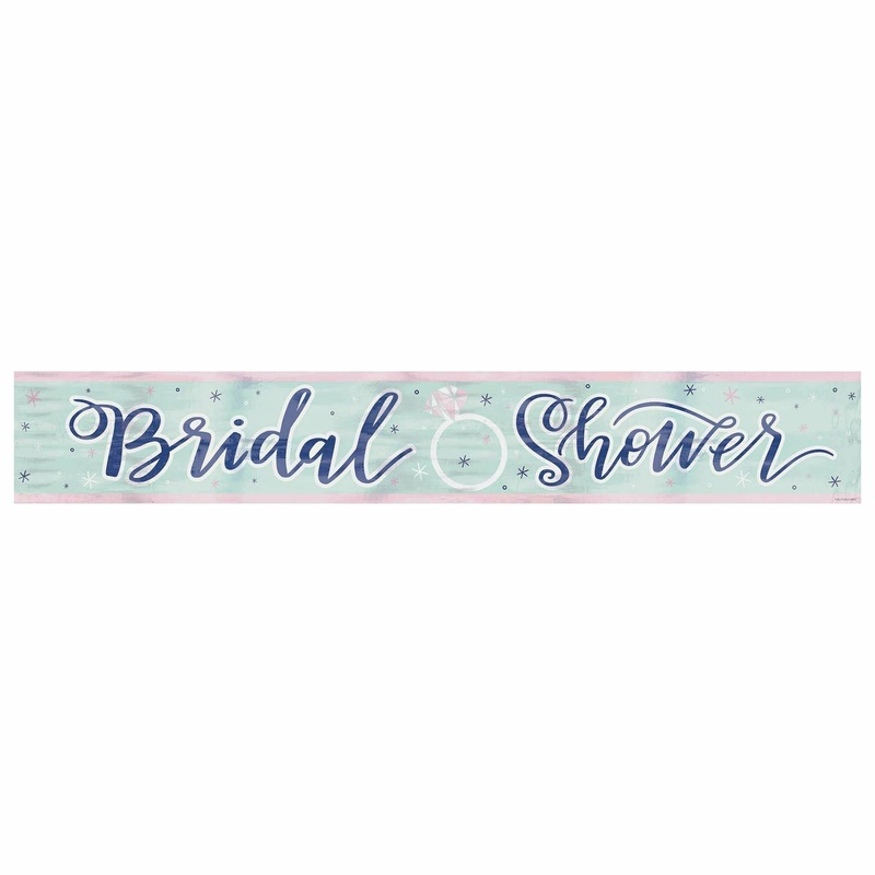 Mint Bridal Shower Foil Banner