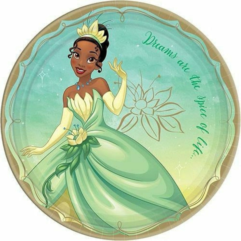Princess Tiana Lunch Plates 8ct