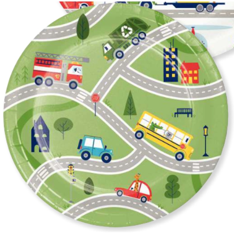 Transportation Time Lunch Plates 8ct
