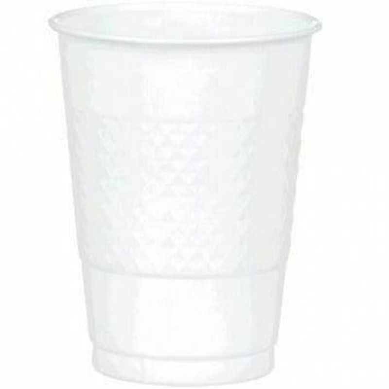 White Plastic Cups, 16 oz.