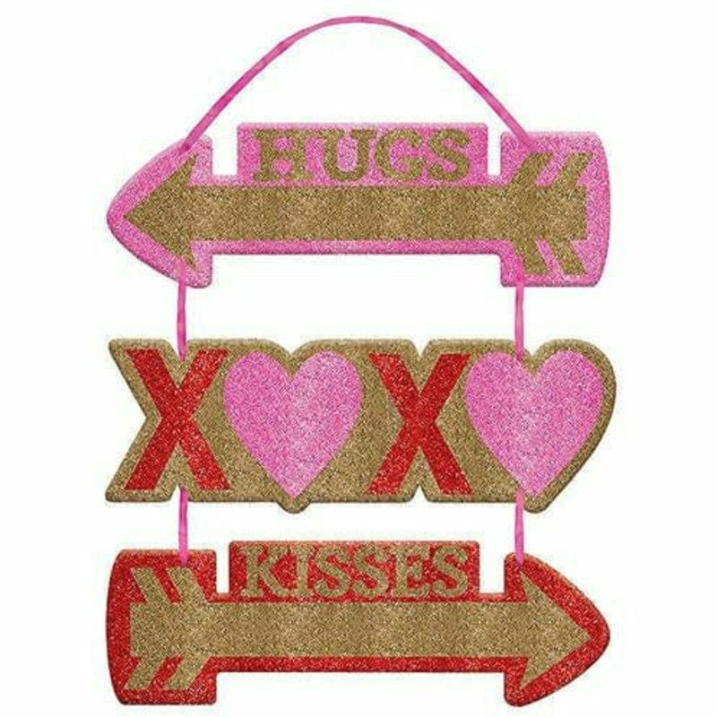 Hugs & Kisses Stacked Sign