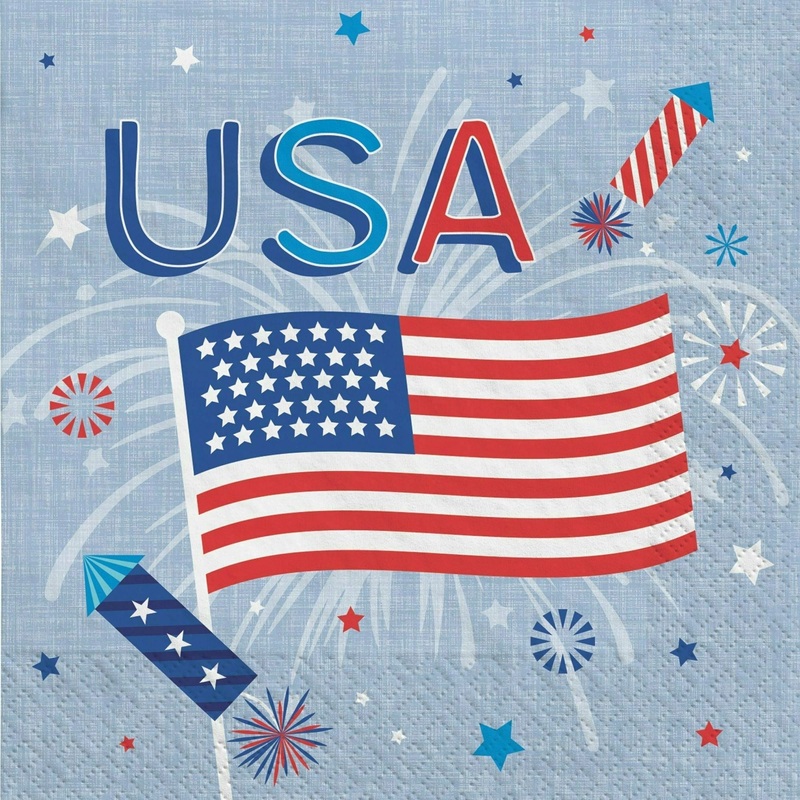 Patriotic Celebration Beverage Napkins