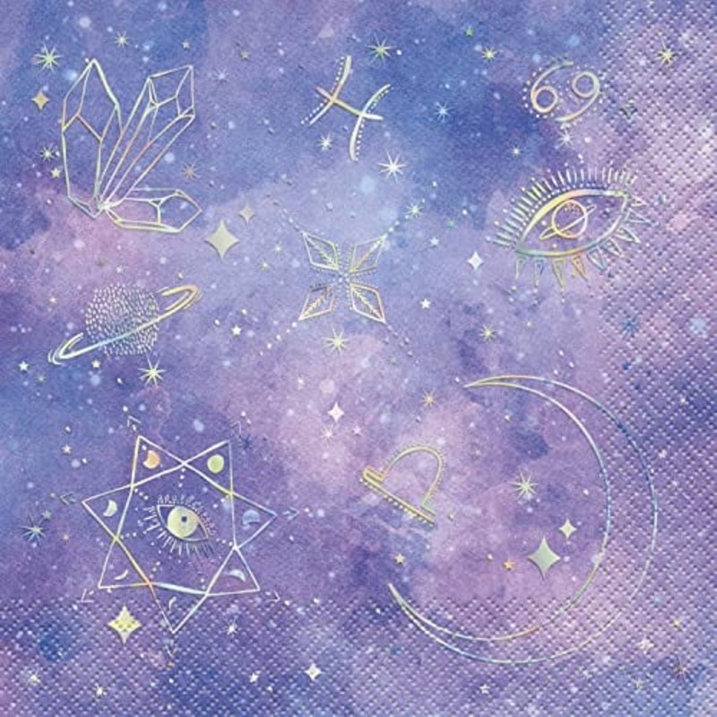 Purple Galaxy Lunch Napkins