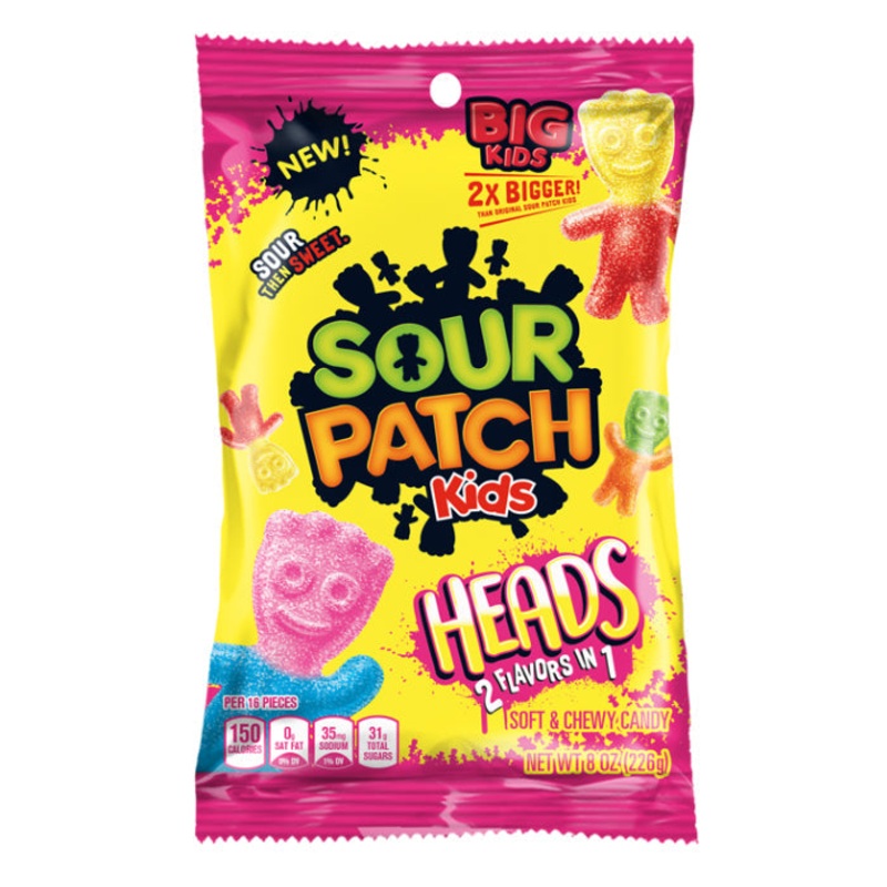 SOUR PATCH KIDS PEG BAG - BIG HEADS