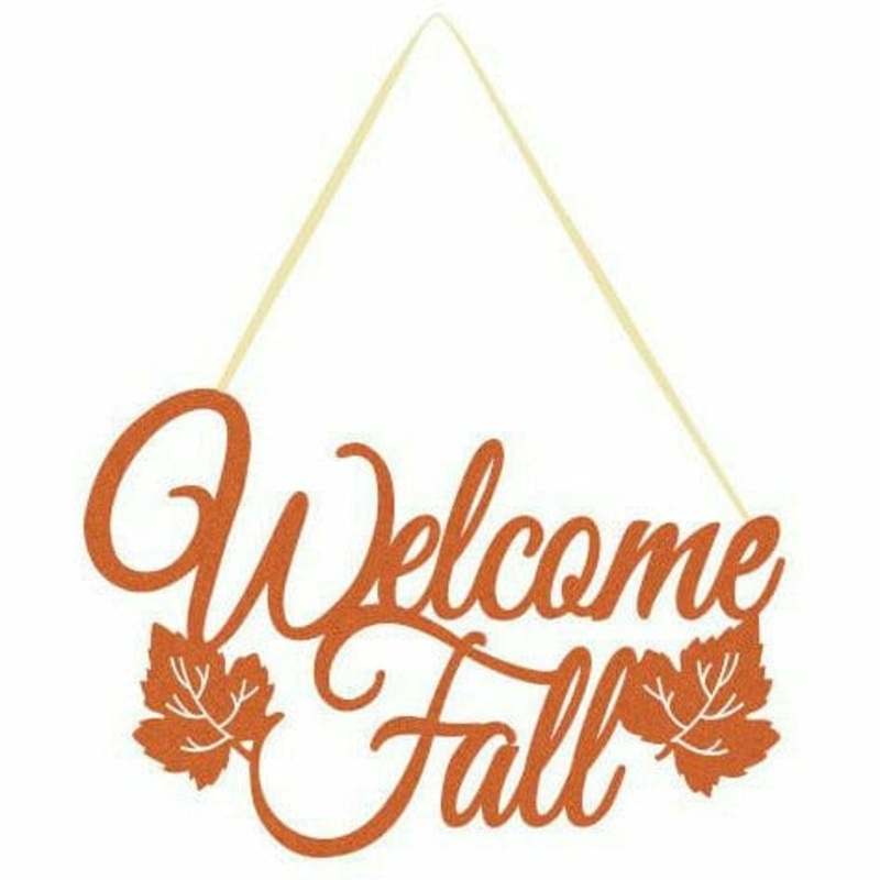 Welcome Fall Glitter Sign