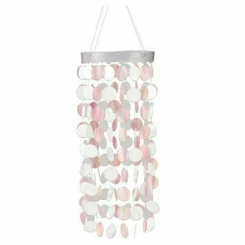 WHITE CIRCLE CHANDELIER