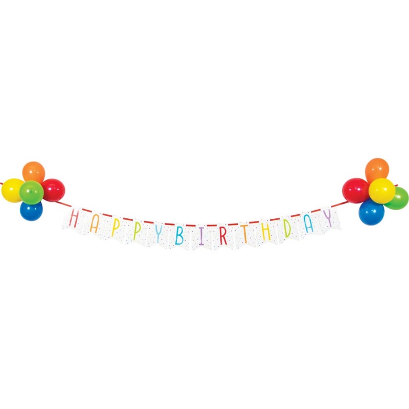 Balloon Bash Ribbon Banner with Latex