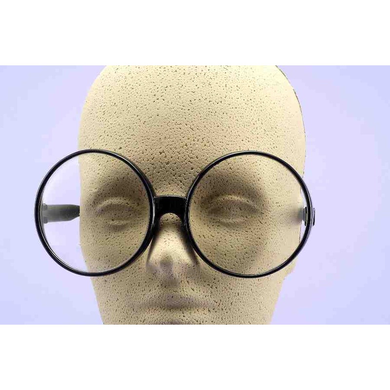BIG ROUND EYE GLASSES-BLACK