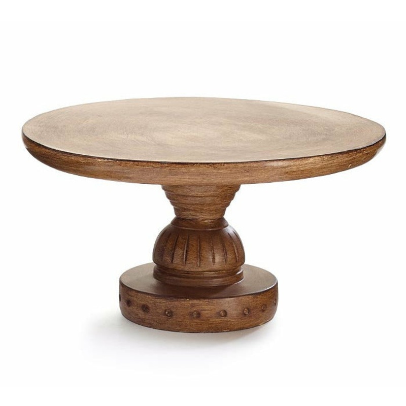 CAKE PLATE LARGE RESIN PEDESTAL