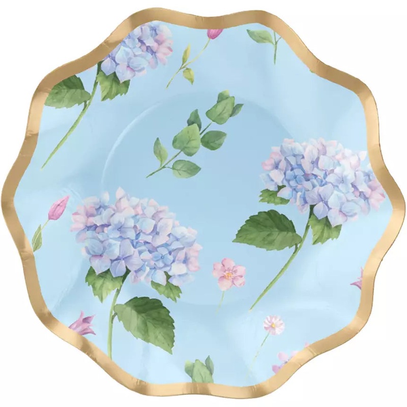 HYDRANGEAS WAVY DESSERT BOWL