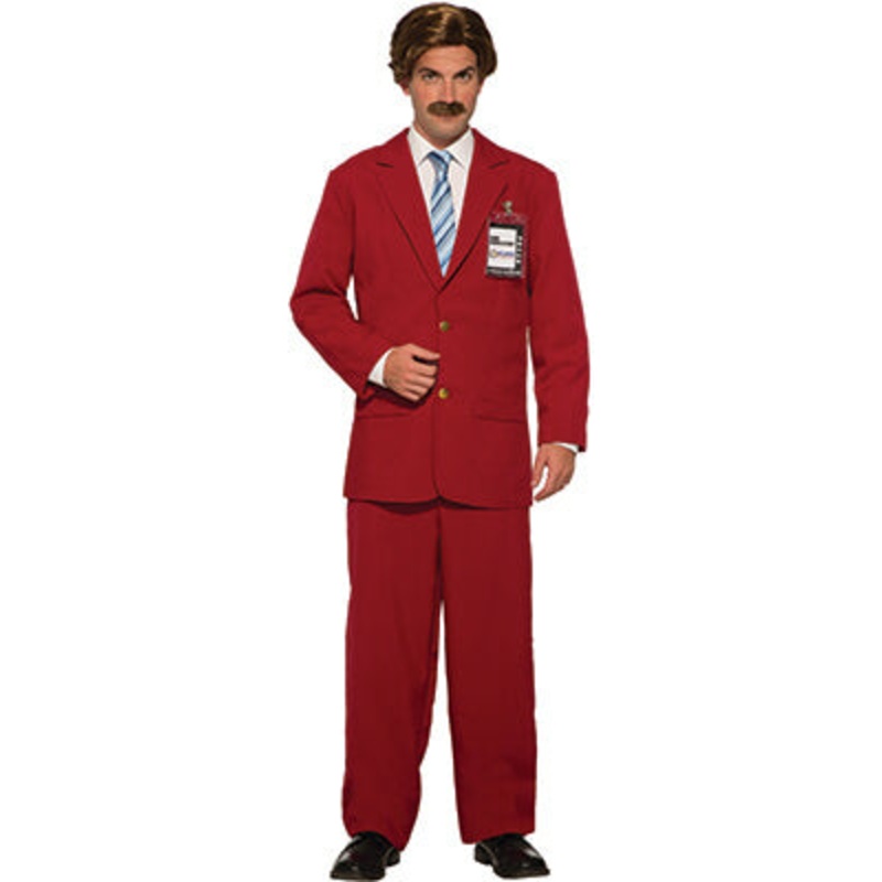 Mens Ron Burgundy Leisure Suit